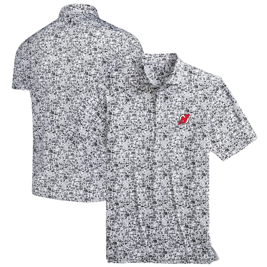  New Jersey Devils johnnie-O Slapshot Polo - Black/White